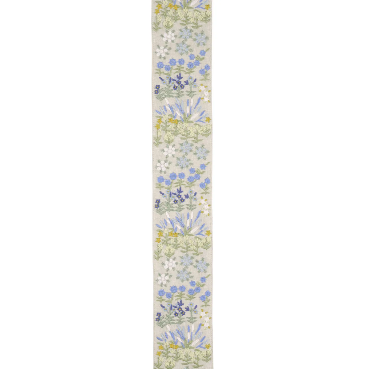 Schumacher Lula Embroidered Tape trim in Blue (79313)