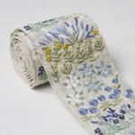 79313 | Lula Embroidered Tape - Blue Schumacher Lula Embroidered Tape trim in Blue (79313)