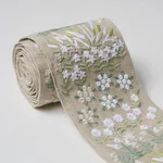 79314 | Lula Embroidered Tape - Green Schumacher Lula Embroidered Tape trim in Green (79314)