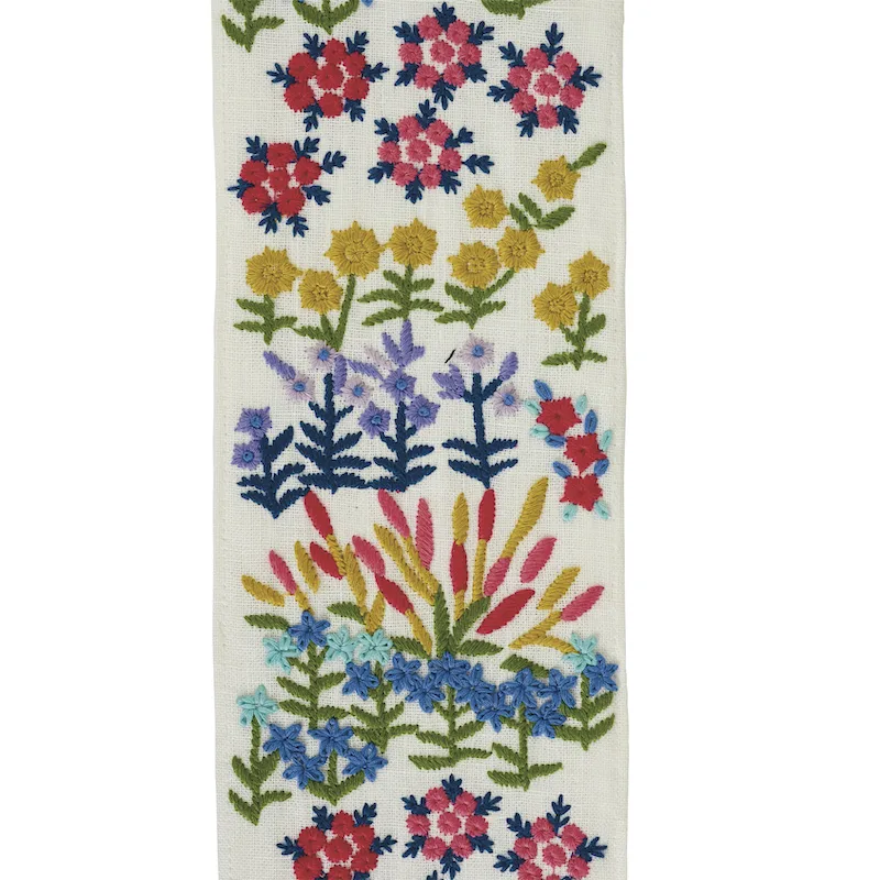 Schumacher Lula Embroidered Tape trim in Ivory (79310)