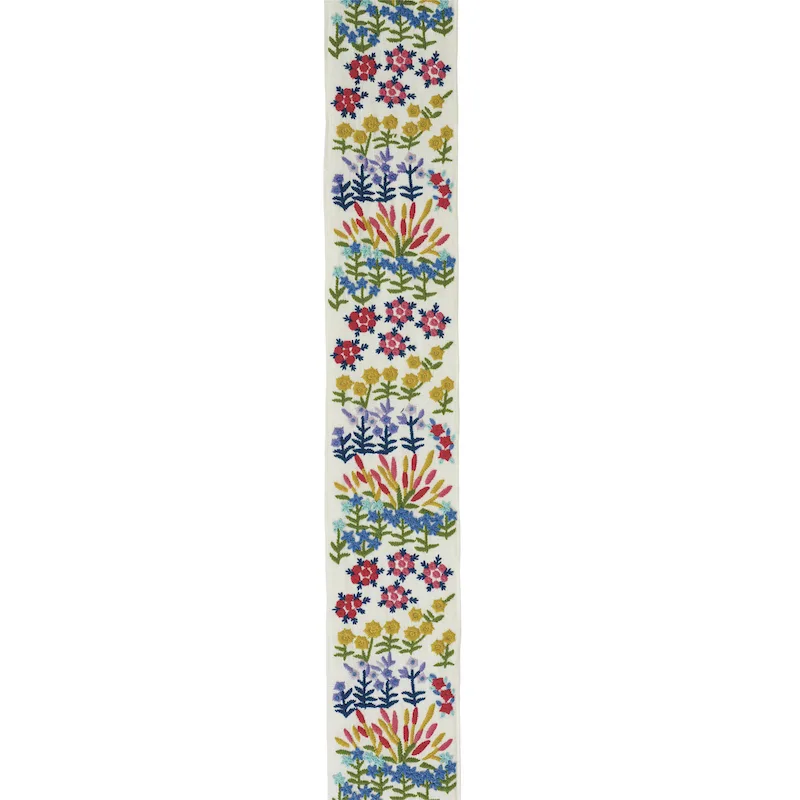 Schumacher Lula Embroidered Tape trim in Ivory (79310)