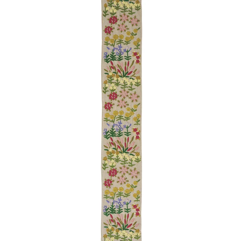 Schumacher Lula Embroidered Tape trim in Natural (79311)