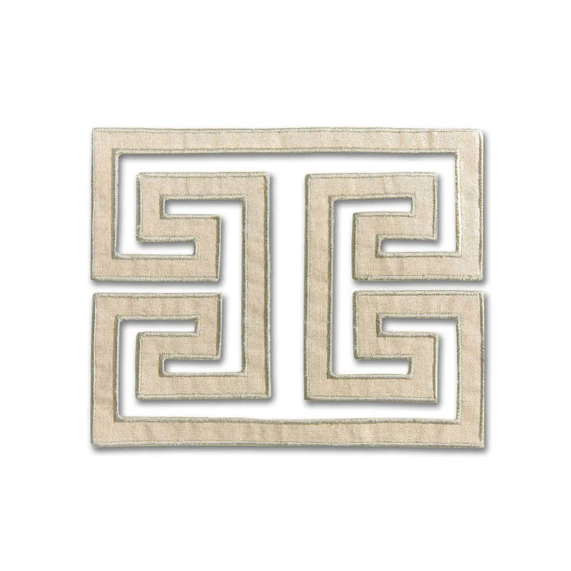 Schumacher Madame Wu Appliqué trim in Greige (66131)