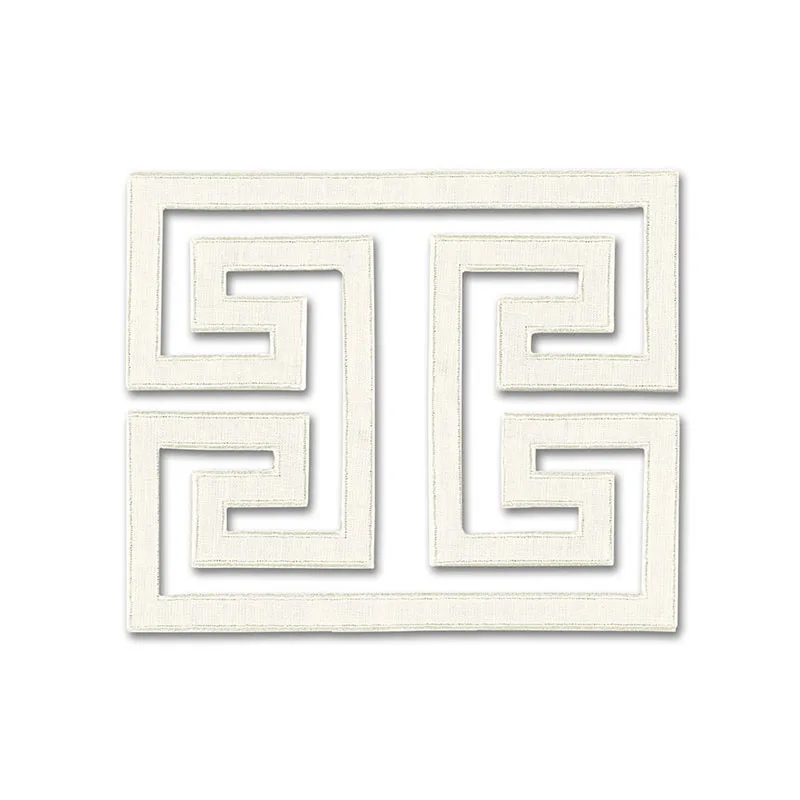 Schumacher Madame Wu Appliqué trim in Swan (66130)