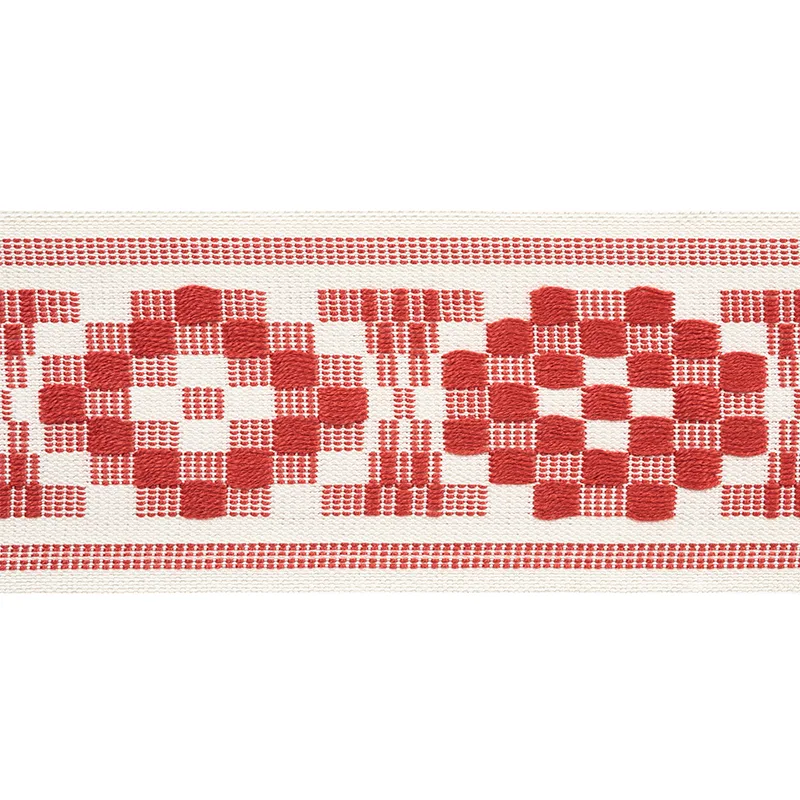 Schumacher Maidstone Tape trim in Coral (75311)
