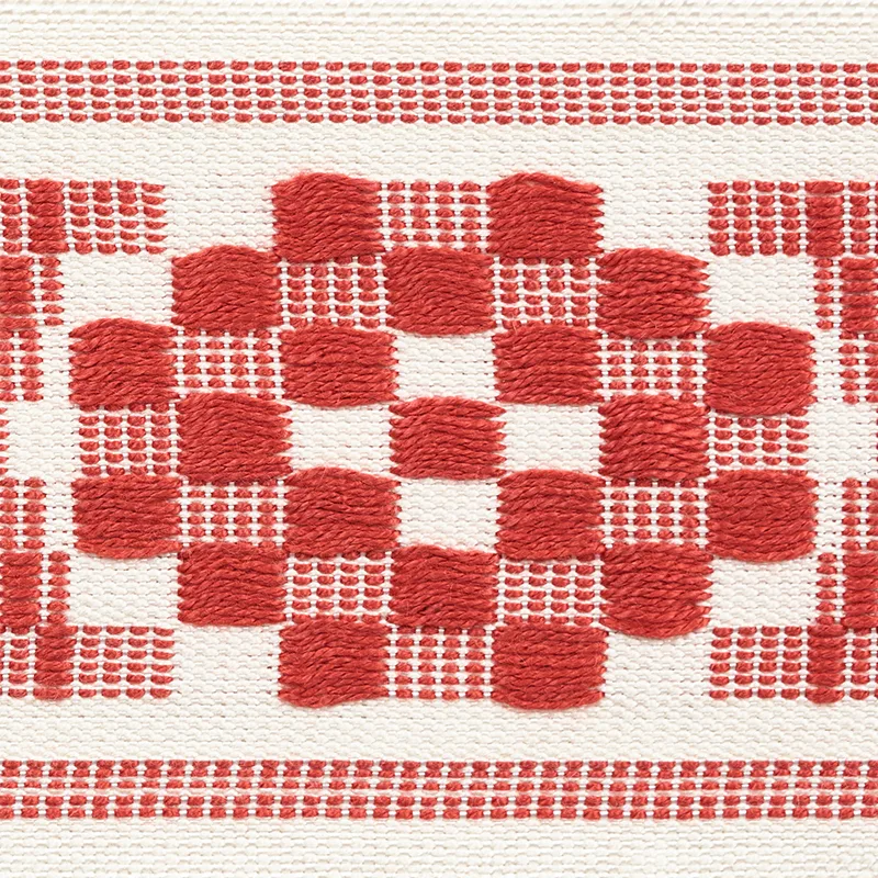 Schumacher Maidstone Tape trim in Coral (75311)