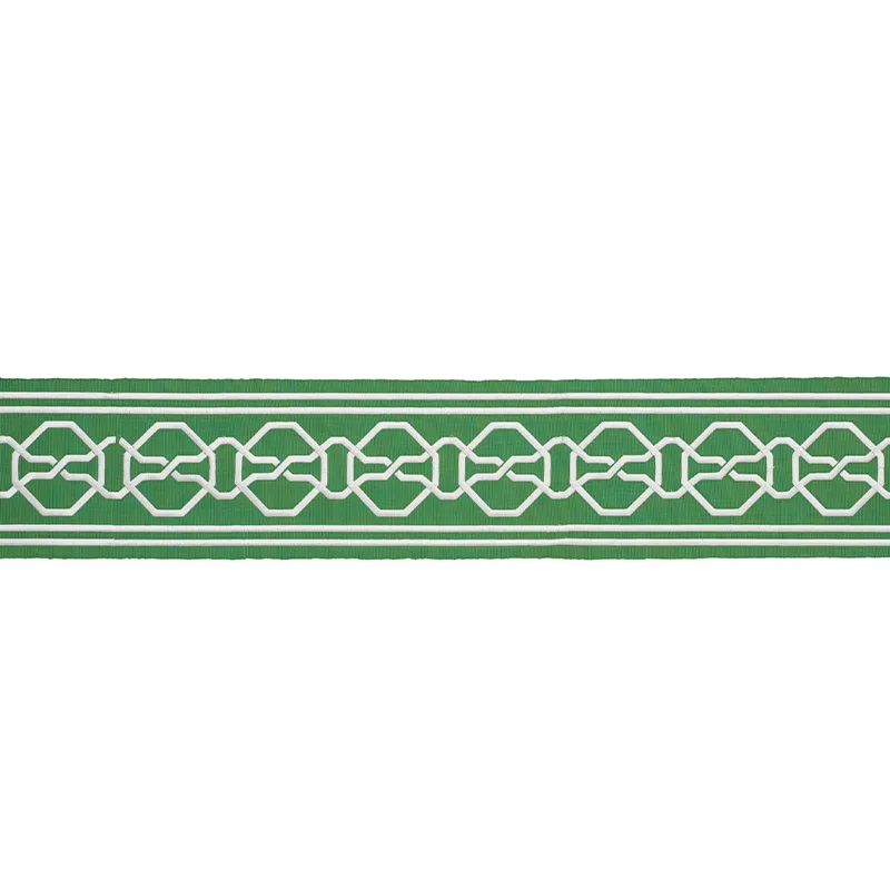 Schumacher Malmaison Tape trim in Green (77351)