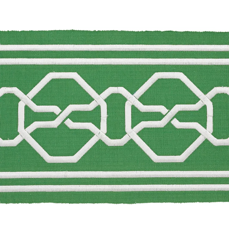 Schumacher Malmaison Tape trim in Green (77351)
