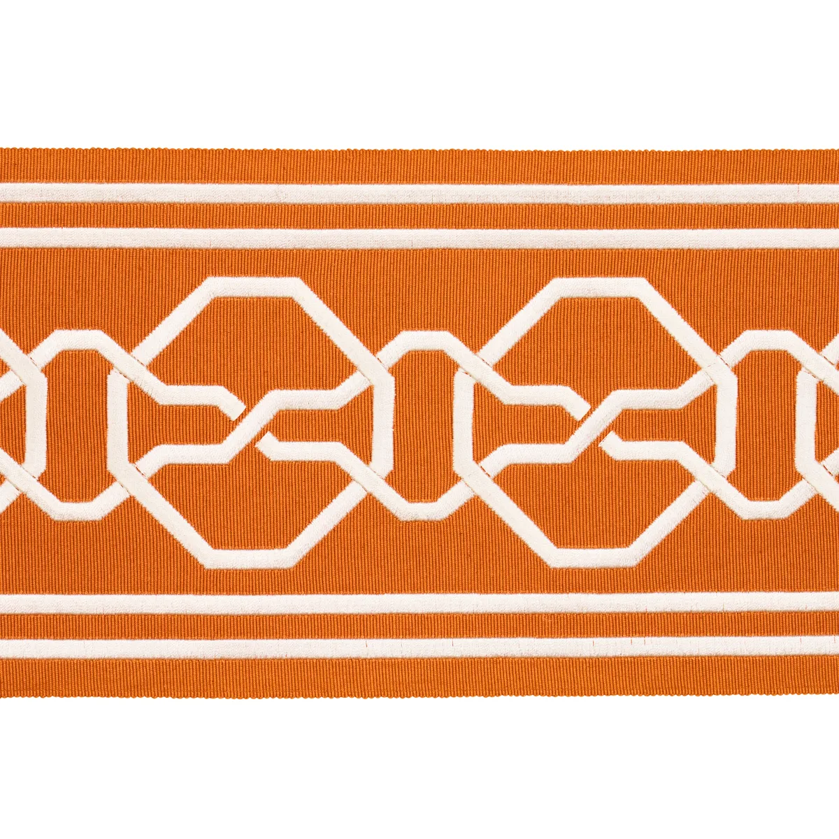 Schumacher Malmaison Tape trim in Tangerine (66152)