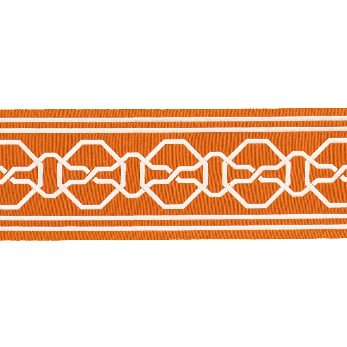 Schumacher Malmaison Tape trim in Tangerine (66152)