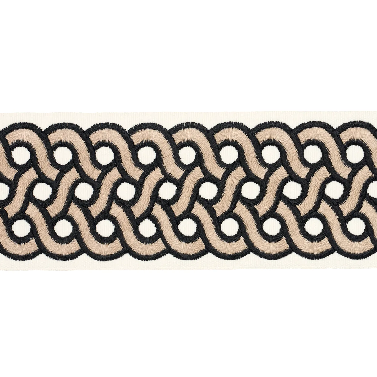 Schumacher Mandeville Tape trim in Almond (77155)