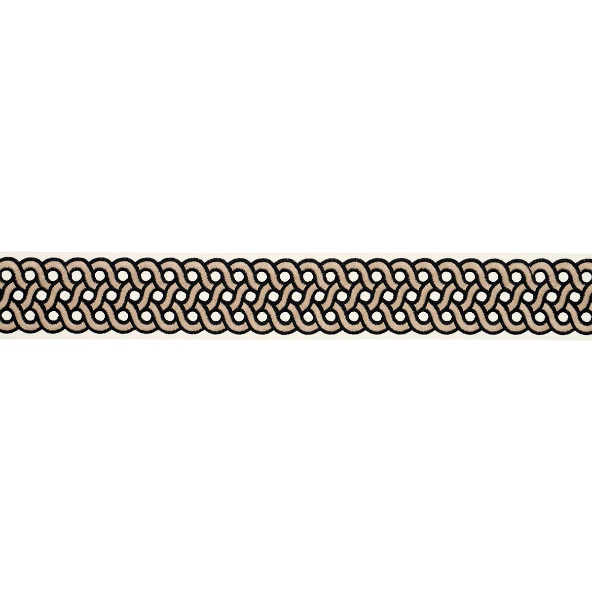 Schumacher Mandeville Tape trim in Almond (77155)