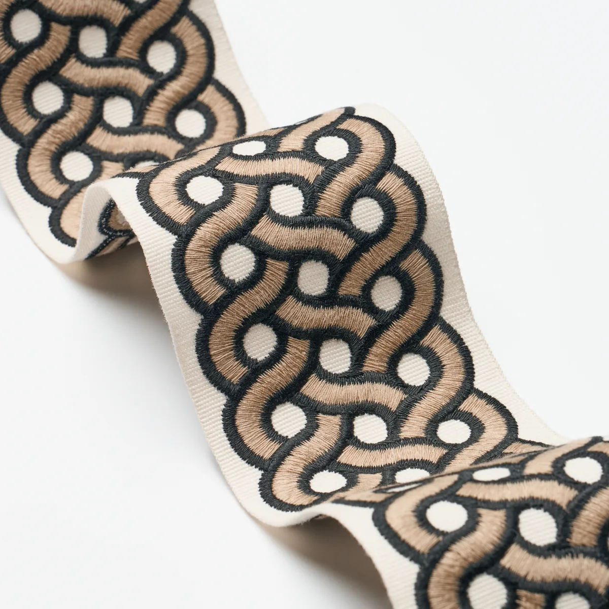 77155 | Mandeville Tape - Almond Schumacher Mandeville Tape trim in Almond (77155)