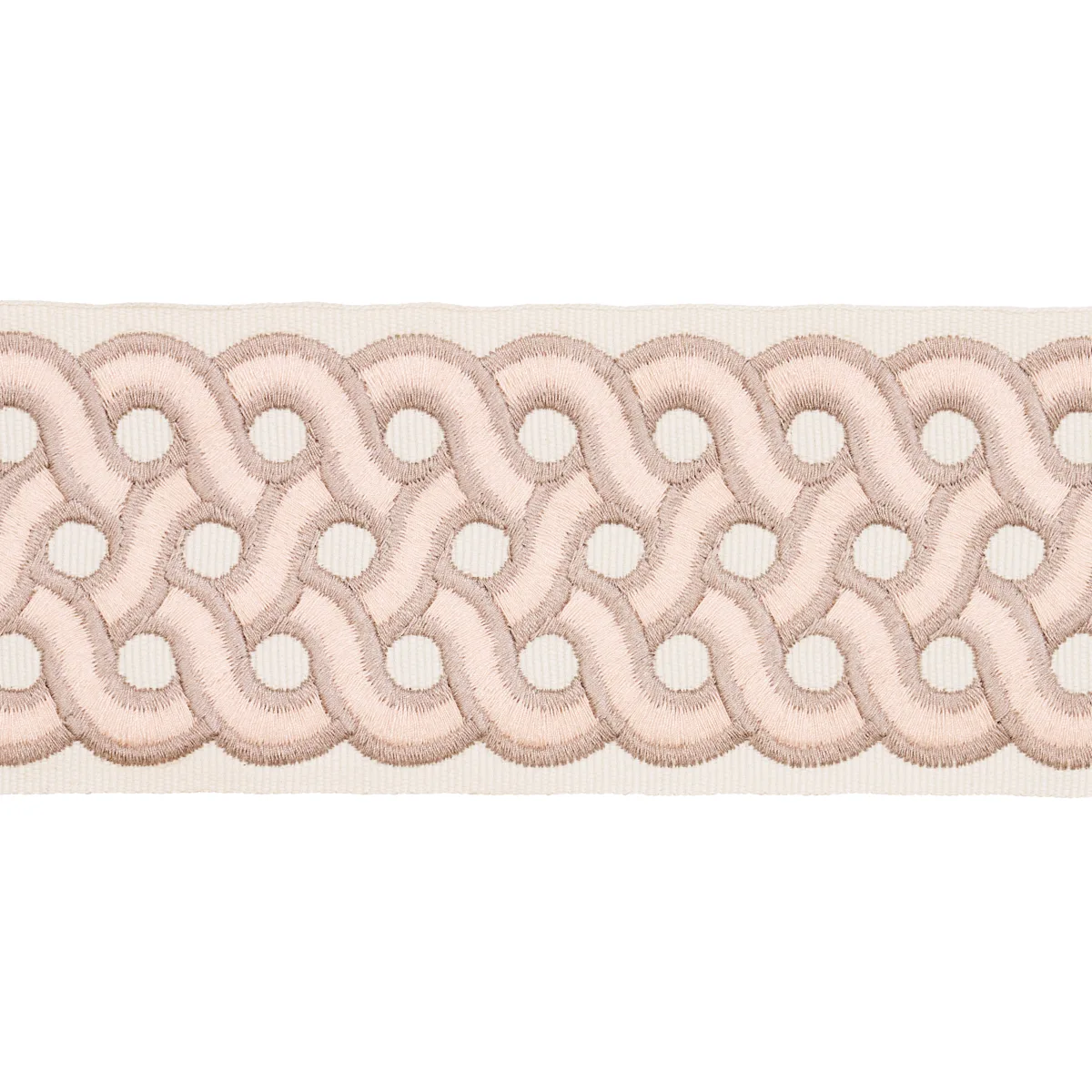 Schumacher Mandeville Tape trim in Blush (77152)