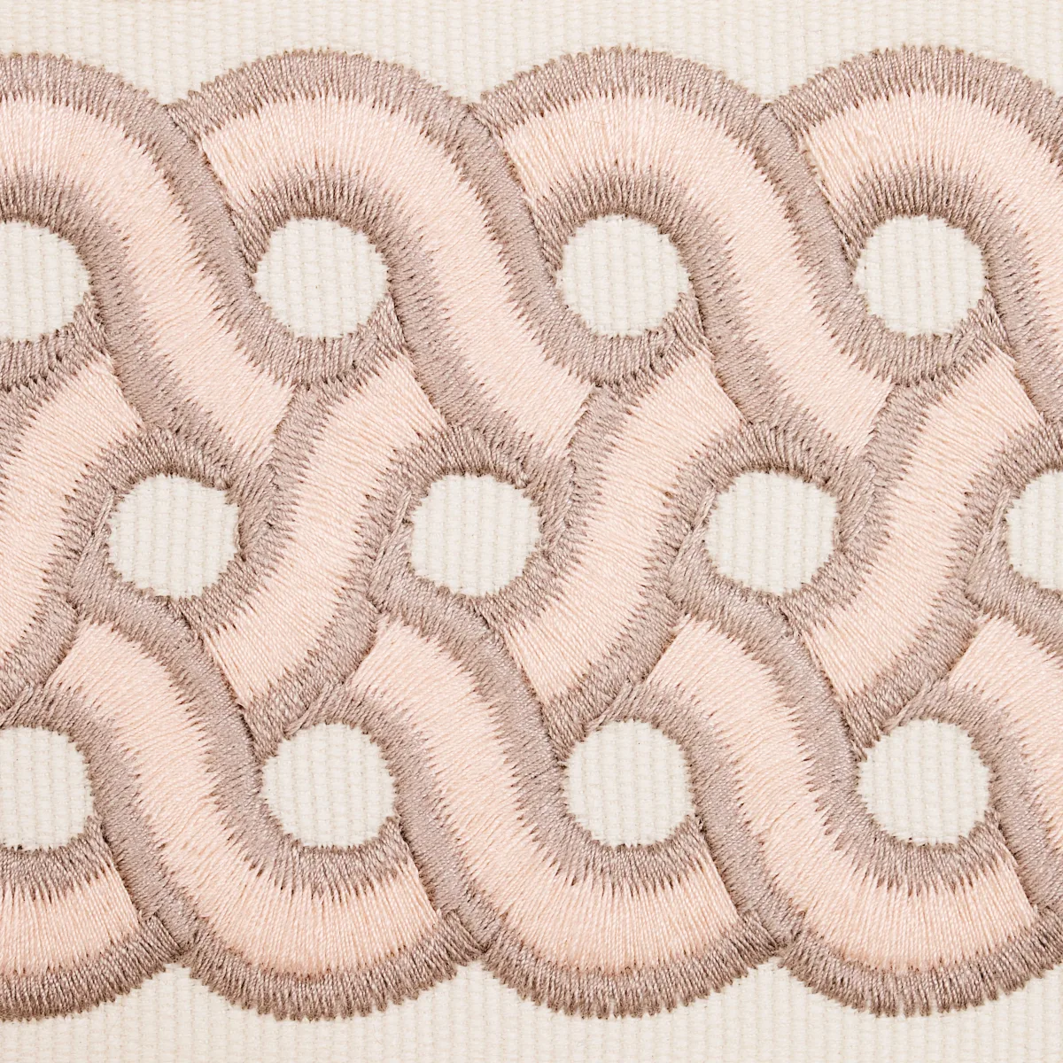 Schumacher Mandeville Tape trim in Blush (77152)