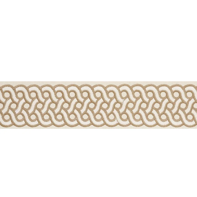Schumacher Mandeville Tape trim in Dune (77150)