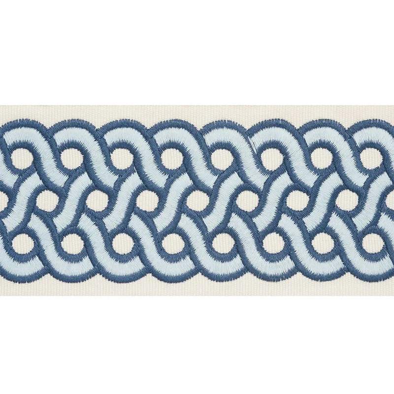 Schumacher Mandeville Tape trim in Pacific (77153)