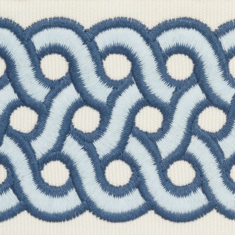 77153 | Mandeville Tape - Pacific Schumacher Mandeville Tape trim in Pacific (77153)