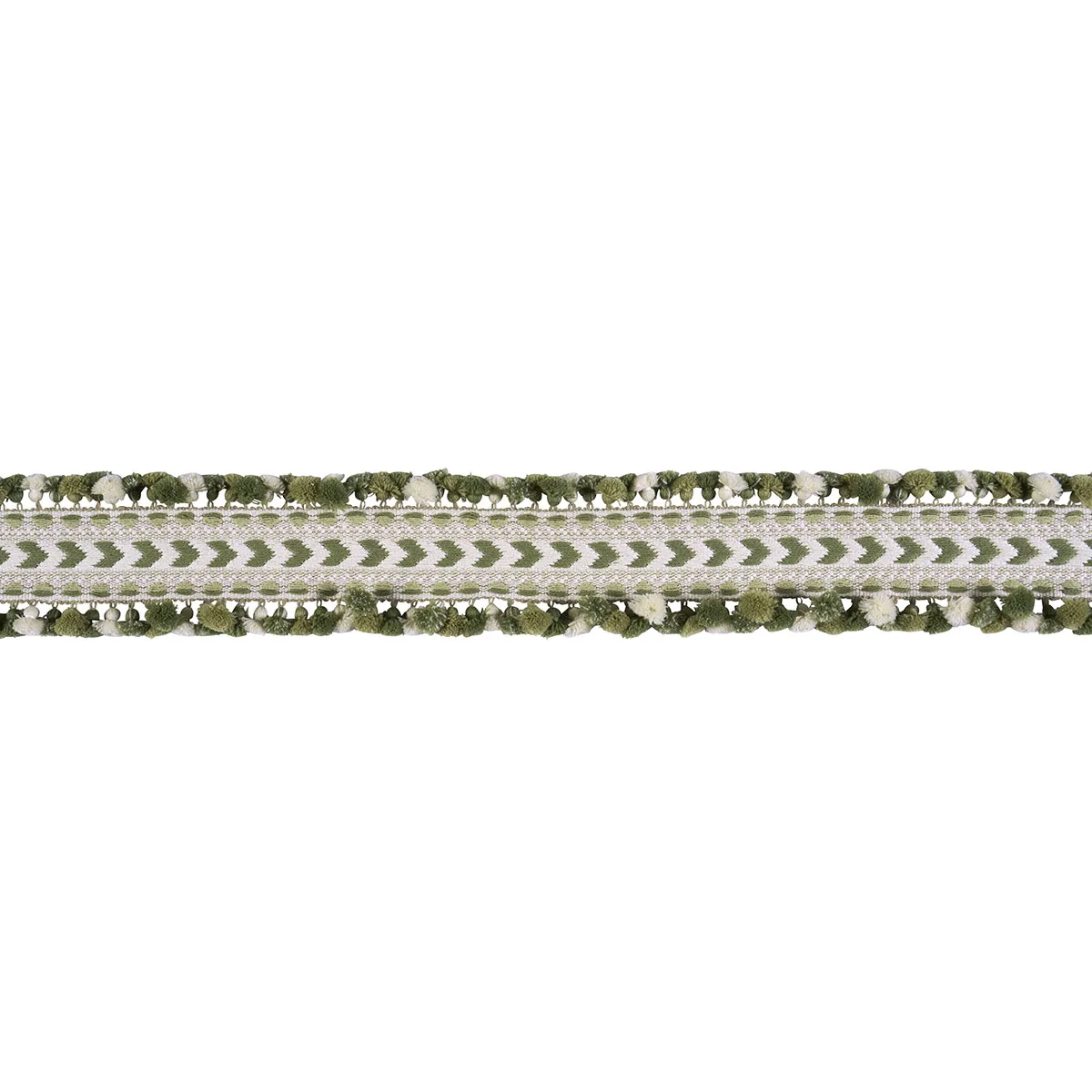 Schumacher Maracana Pom Tape trim in Green (75656)