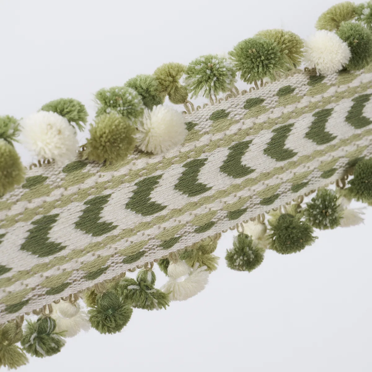 75656 | Maracana Pom Tape - Green Schumacher Maracana Pom Tape trim in Green (75656)