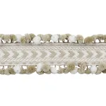 75650 | Maracana Pom Tape - Linen Schumacher Maracana Pom Tape trim in Linen (75650)