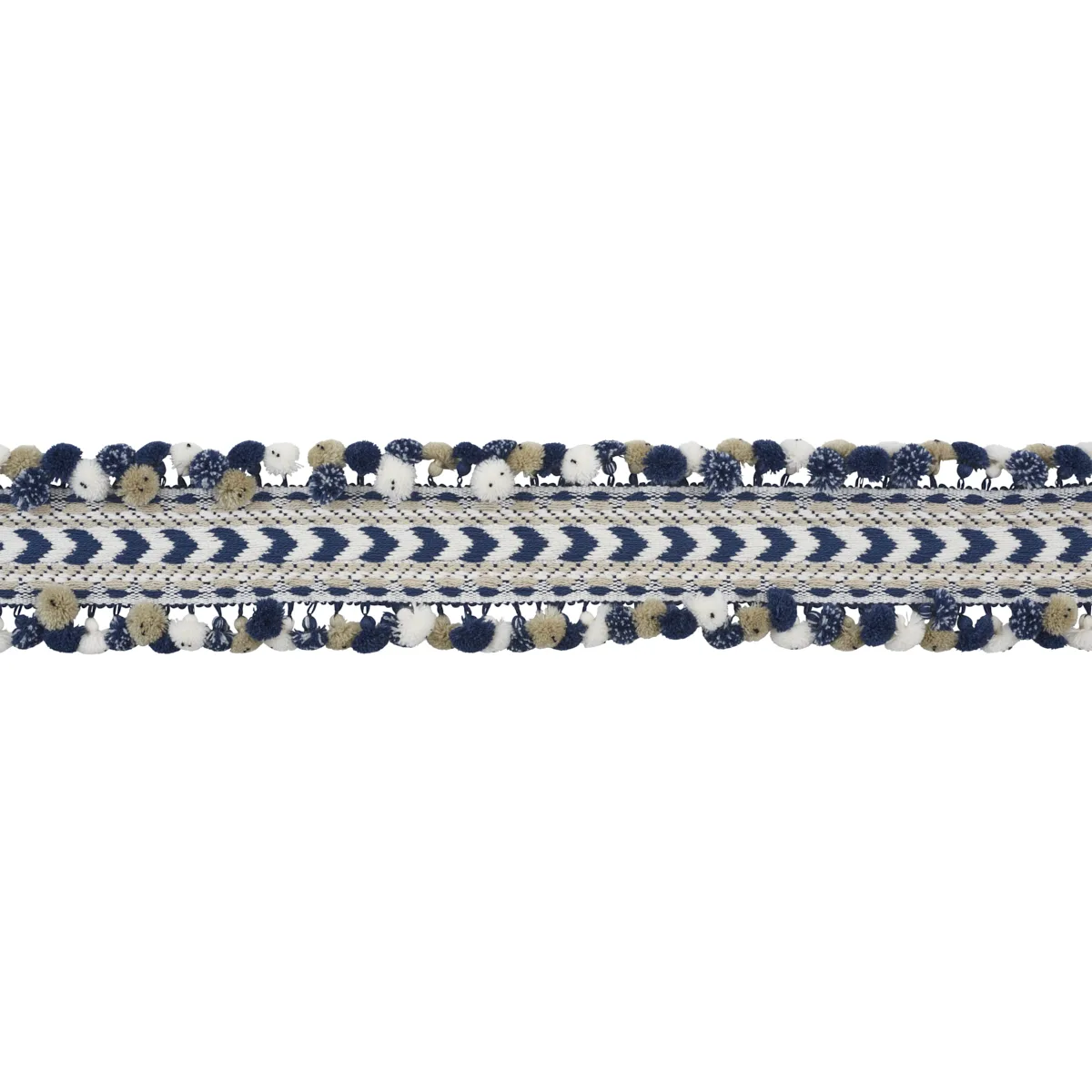 Schumacher Maracana Pom Tape trim in Navy (75653)