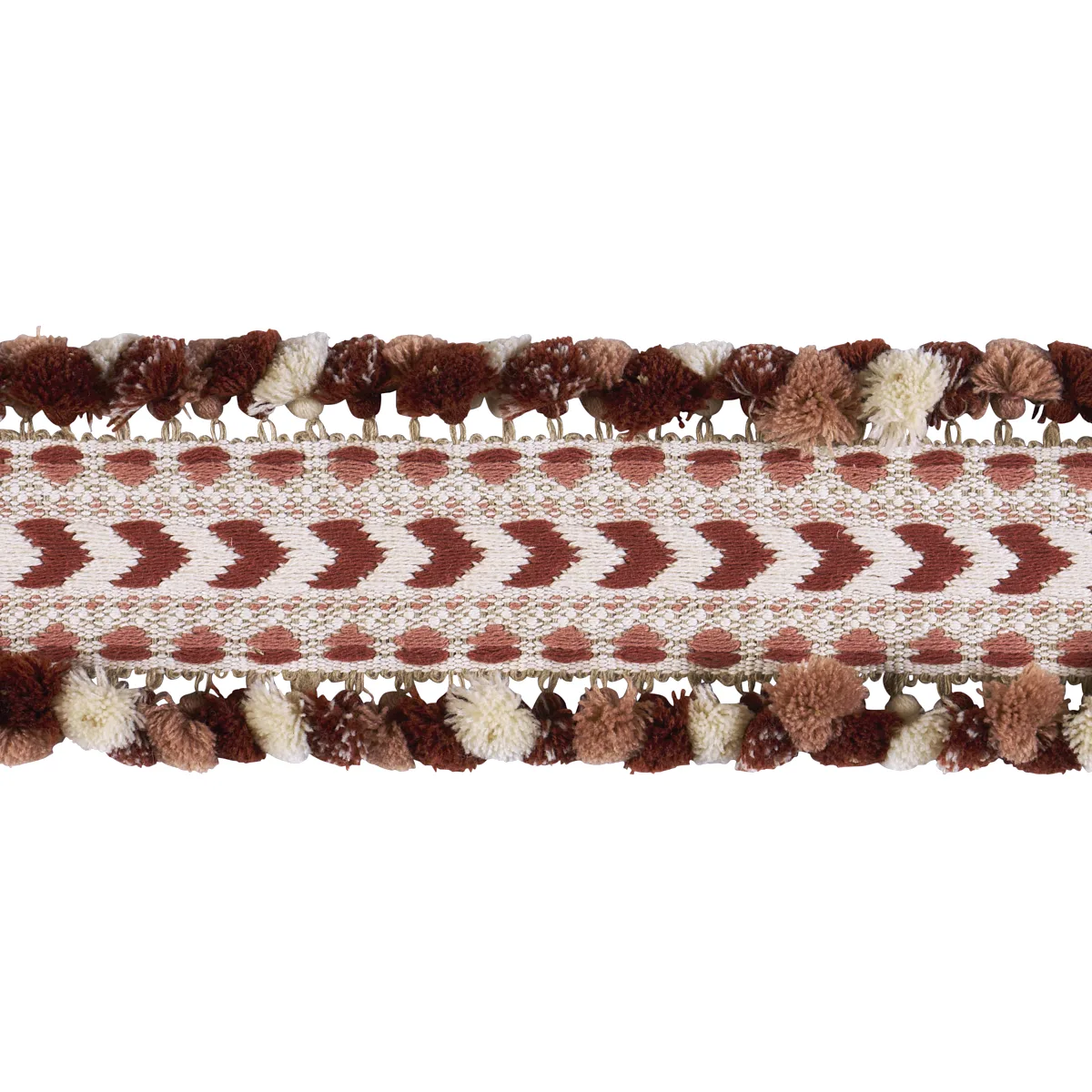 Schumacher Maracana Pom Tape trim in Spice (75657)
