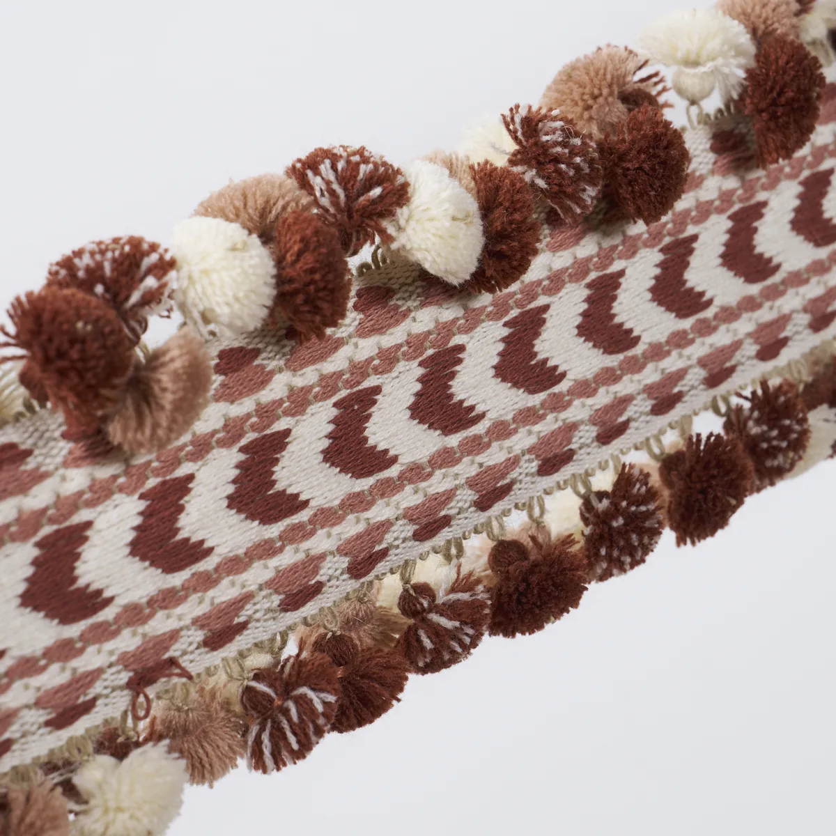 75657 | Maracana Pom Tape - Spice Schumacher Maracana Pom Tape trim in Spice (75657)