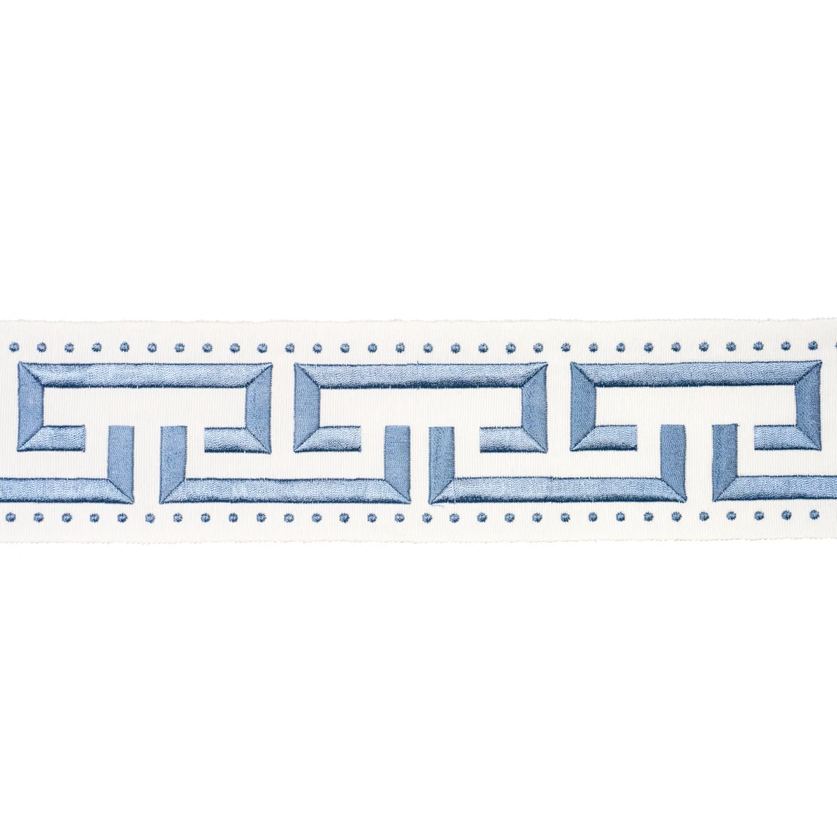 Schumacher Margo Fret trim in Porcelain (84581)