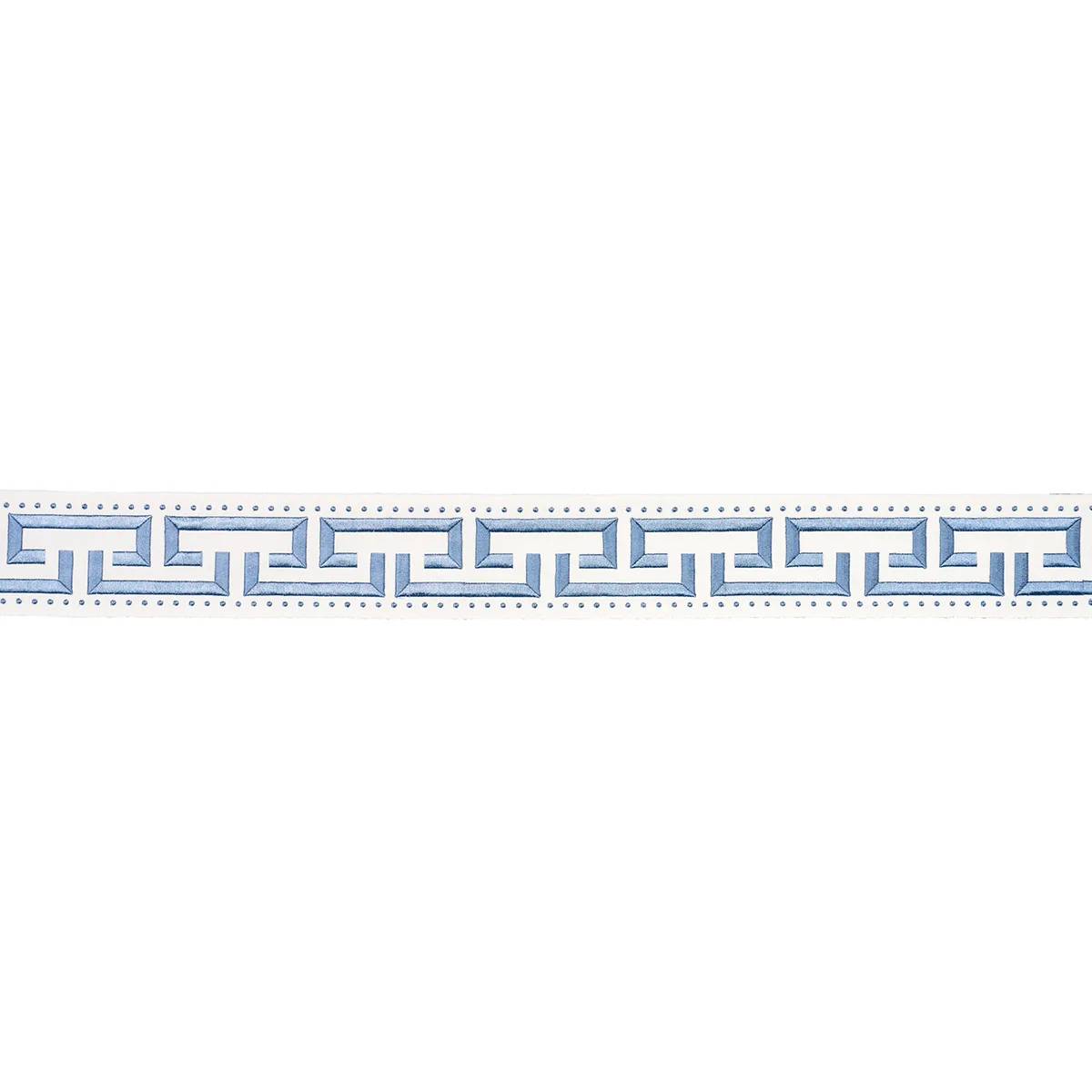 Schumacher Margo Fret trim in Porcelain (84581)