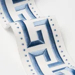 84581 | Margo Fret - Porcelain Schumacher Margo Fret trim in Porcelain (84581)