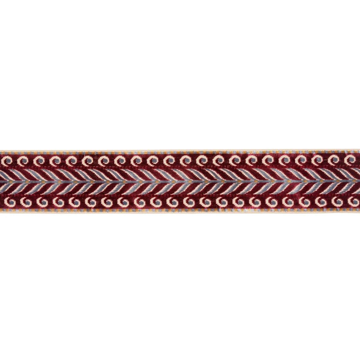 77625 | Marion Velvet Tape - Aubergine Schumacher Marion Velvet Tape trim in Aubergine (77625)
