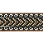 77621 | Marion Velvet Tape - Black Schumacher Marion Velvet Tape trim in Black (77621)