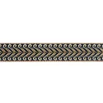 77621 | Marion Velvet Tape - Black Schumacher Marion Velvet Tape trim in Black (77621)