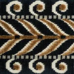 77621 | Marion Velvet Tape - Black Schumacher Marion Velvet Tape trim in Black (77621)