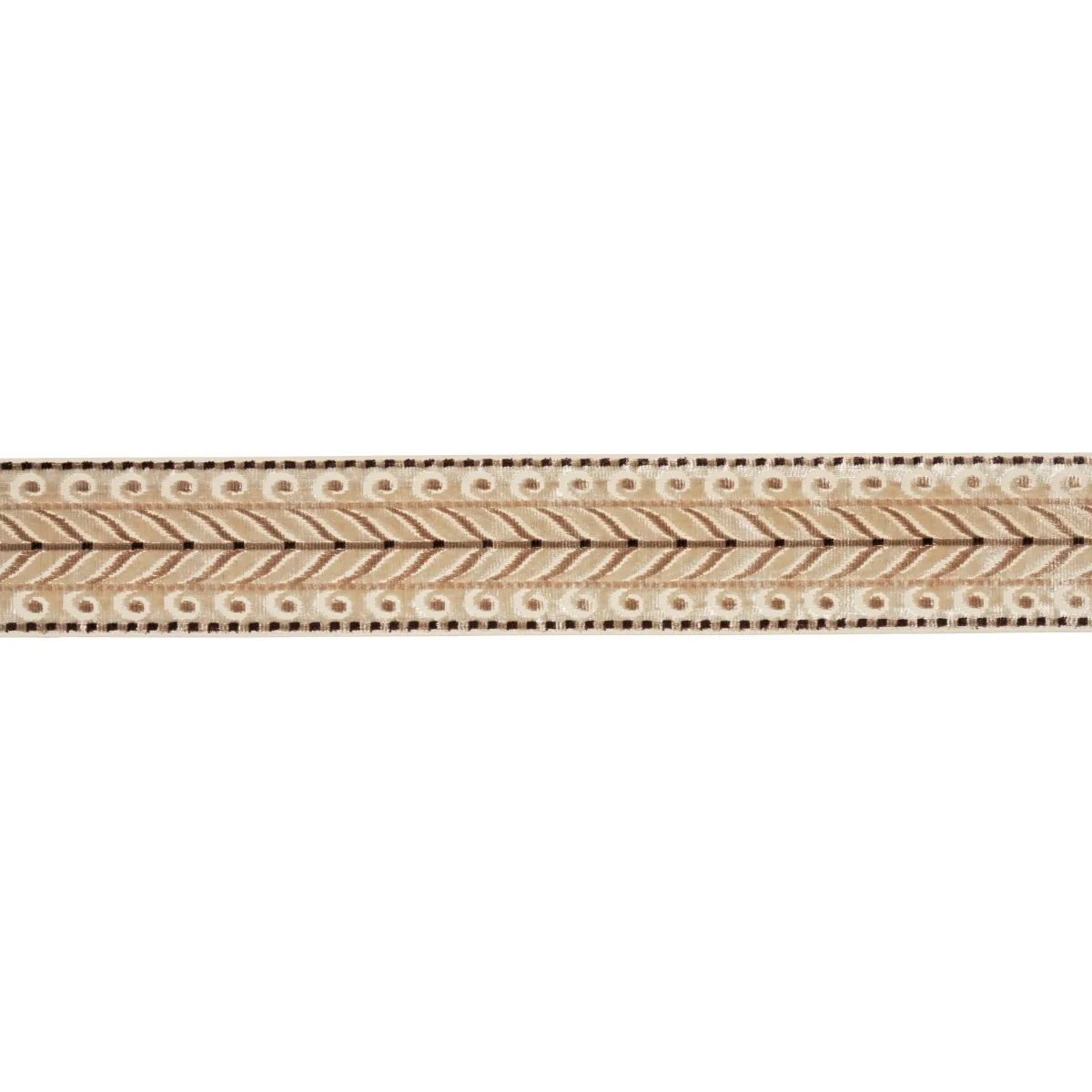77624 | Marion Velvet Tape - Champagne Schumacher Marion Velvet Tape trim in Champagne (77624)