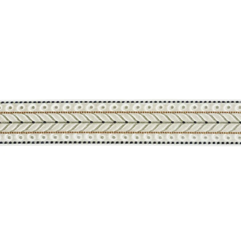 Schumacher Marion Velvet Tape trim in Ivory (77620)