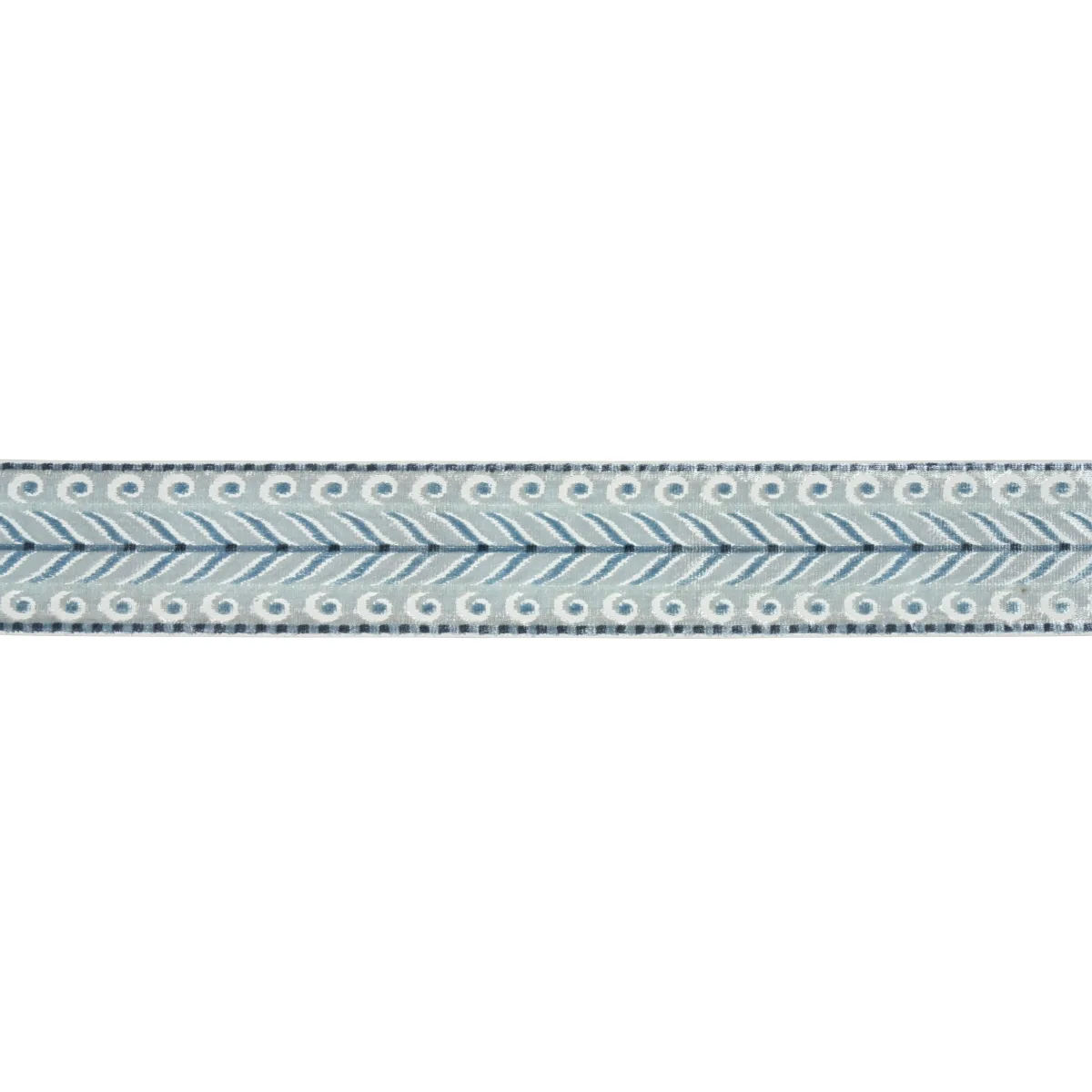 Schumacher Marion Velvet Tape trim in Sky (77623)