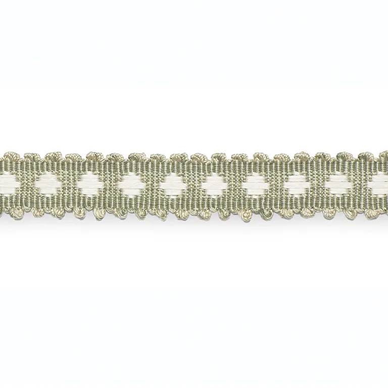 Schumacher Marlis Braid trim in Bay Leaf/Ivory (B203-3)