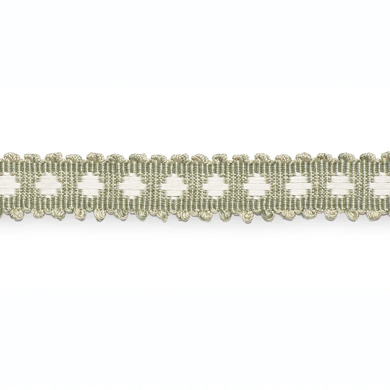 Schumacher Marlis Braid trim in Bay Leaf/Ivory (B203-3)