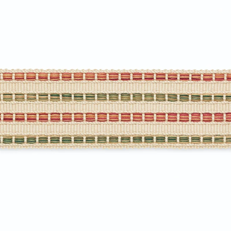 Schumacher Martha Braid trim in Sage/Berry/Beige (B215-2)