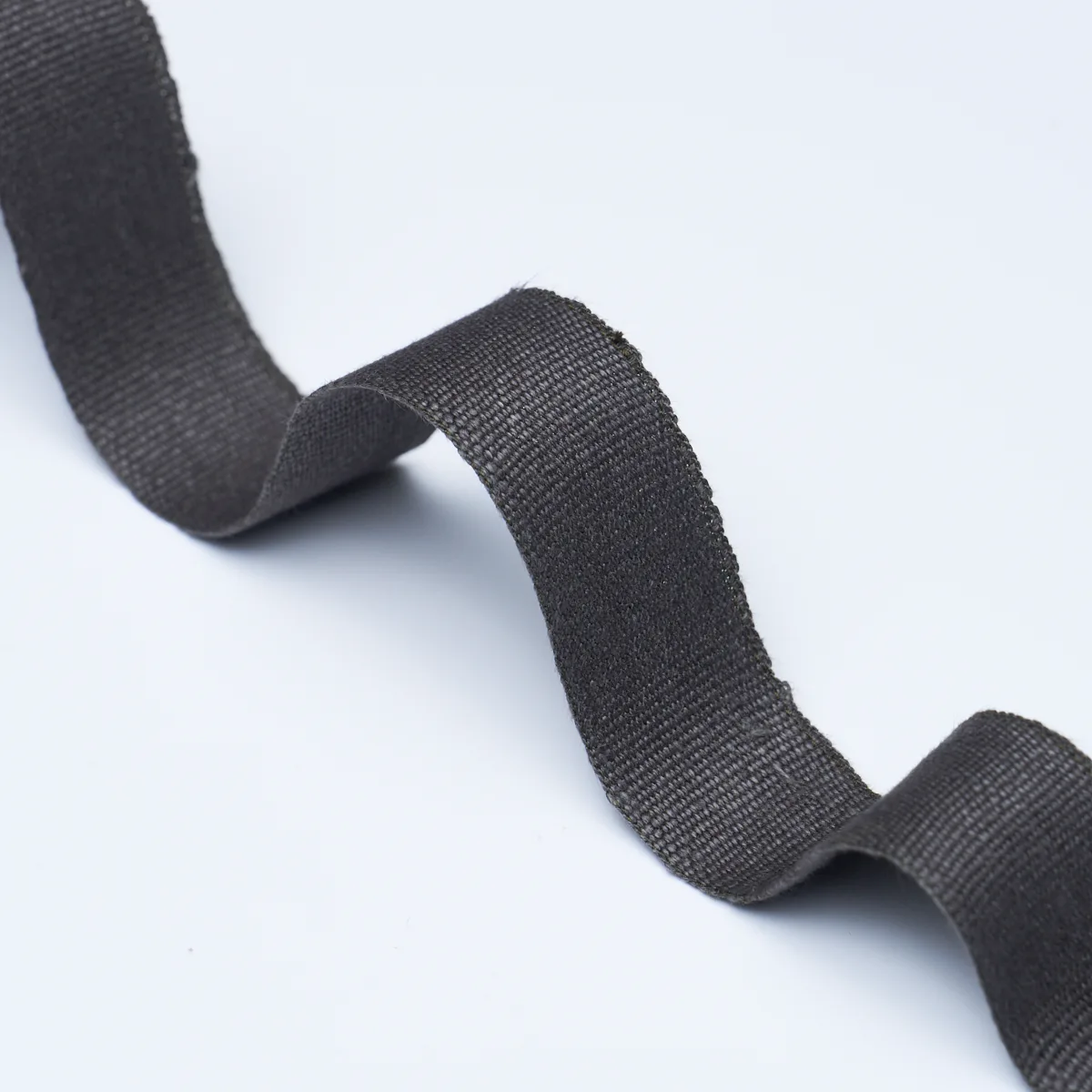 Schumacher Mathias Linen Tape Medium trim in Charcoal (85230)
