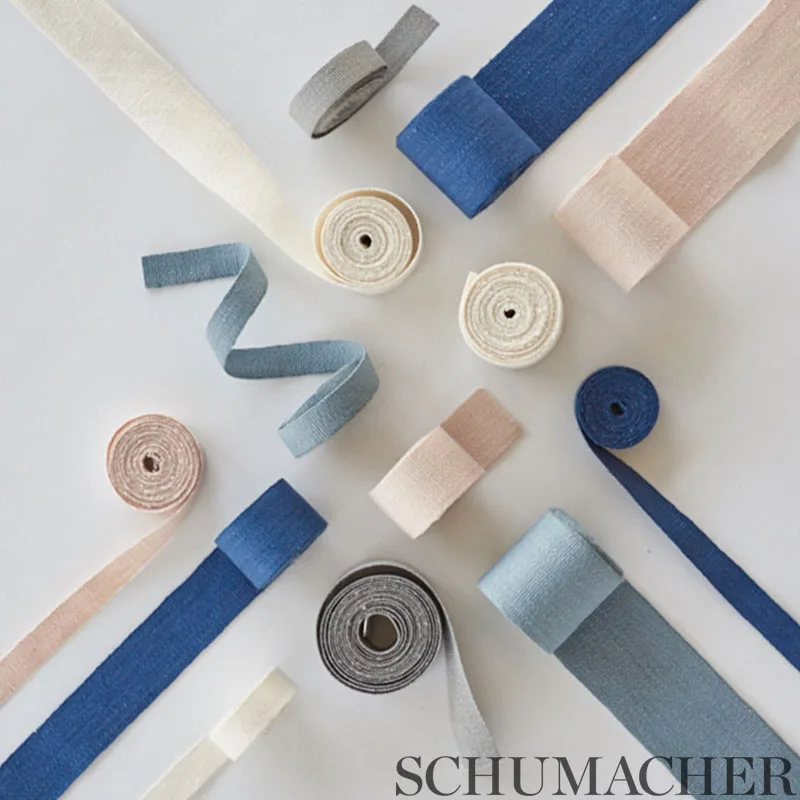 76863 | Mathias Linen Tape Medium - Petal Schumacher Mathias Linen Tape Medium trim in Petal (76863)