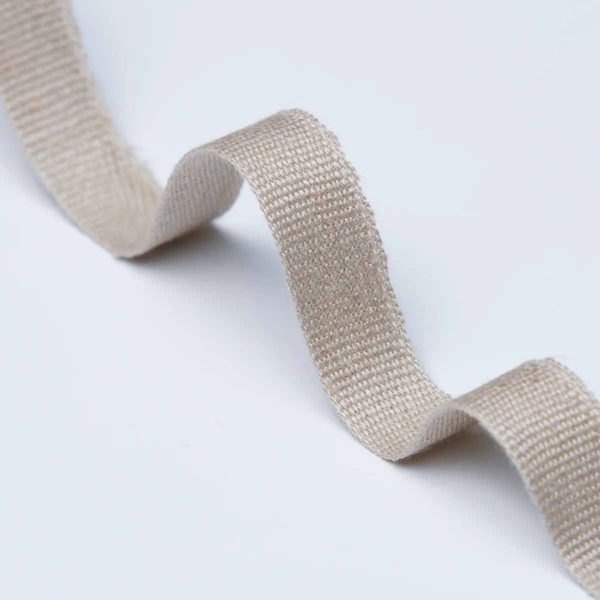 Schumacher Mathias Linen Tape Narrow trim in Flax (76836)