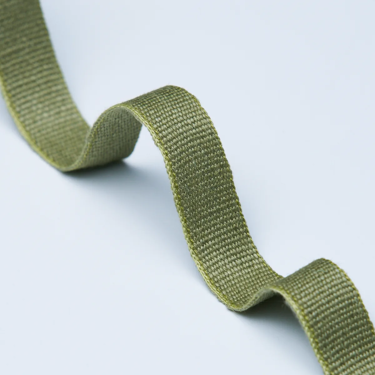 Schumacher Mathias Linen Tape Narrow trim in Olive (76837)