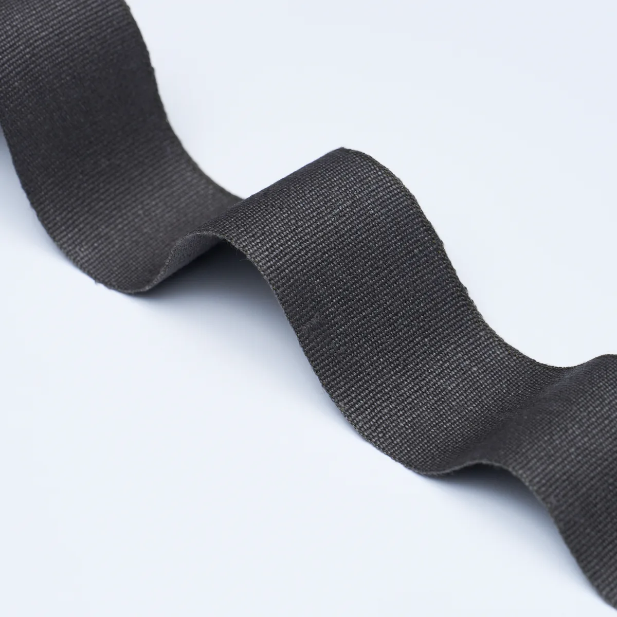 85250 | Mathias Linen Tape Wide - Charcoal Schumacher Mathias Linen Tape Wide trim in Charcoal (85250)