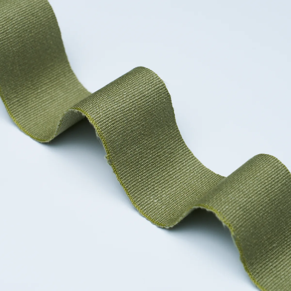 Schumacher Mathias Linen Tape Wide trim in Olive (76897)