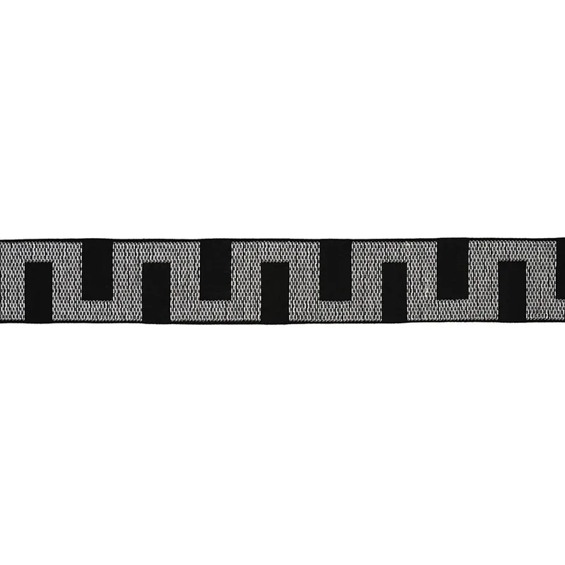 79931 | Matrix Tape - Ivory on Black Schumacher Matrix Tape trim in Ivory on Black (79931)