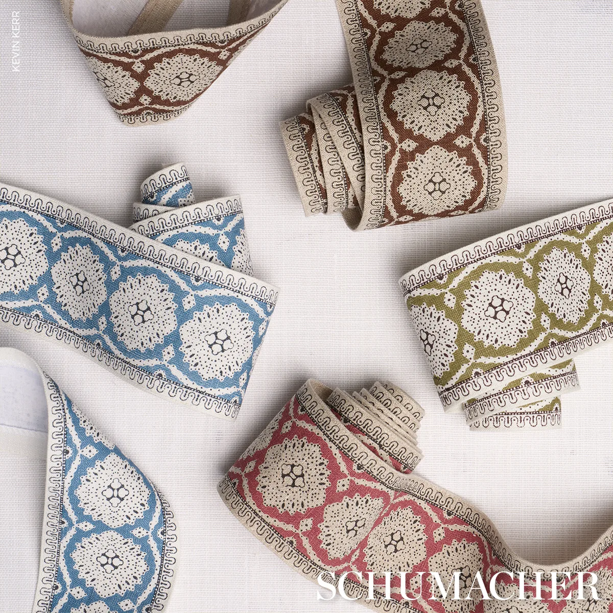 84330 | Maximilian Tape - Blue Schumacher Maximilian Tape trim in Blue (84330)