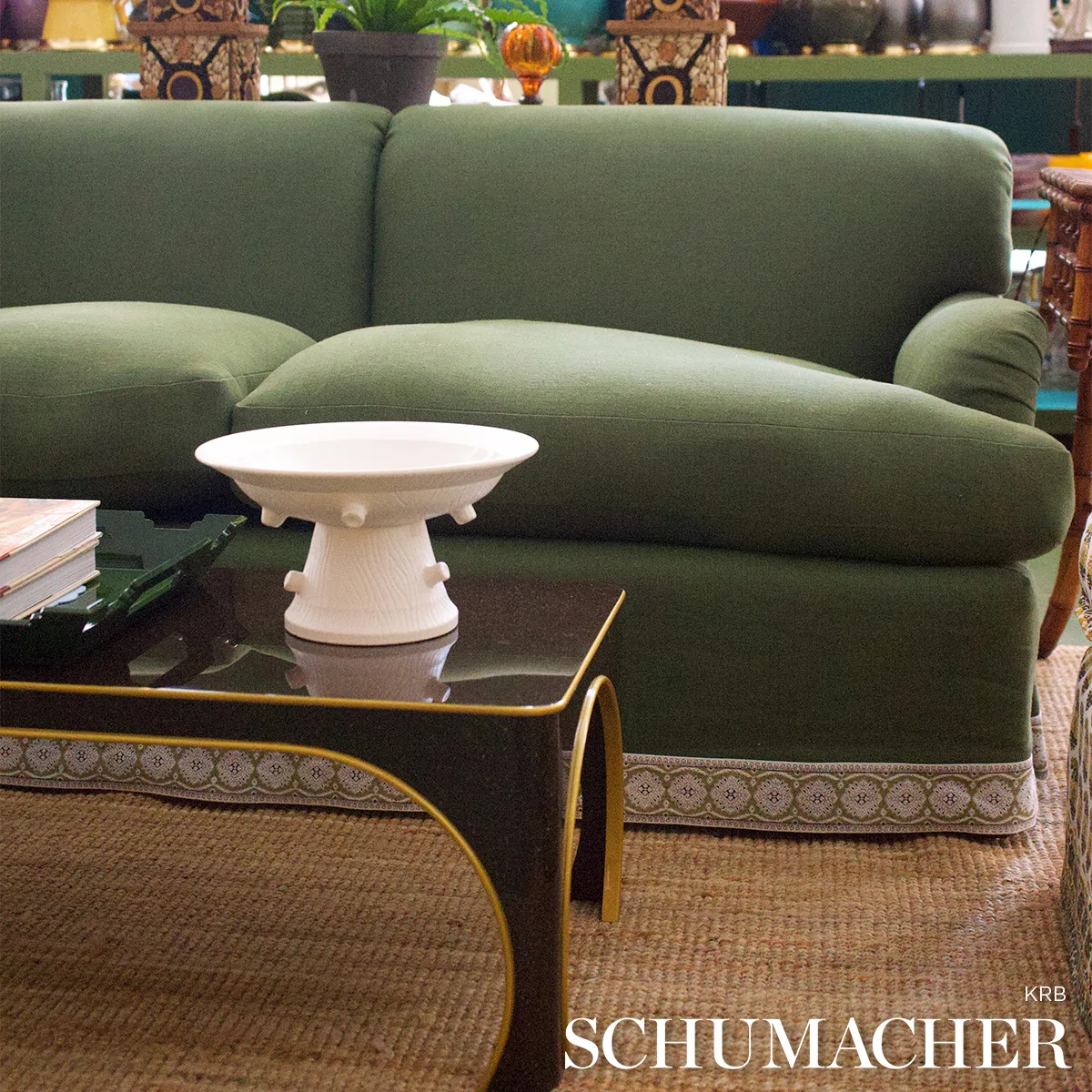 84332 | Maximilian Tape - Green Schumacher Maximilian Tape trim in Green (84332)